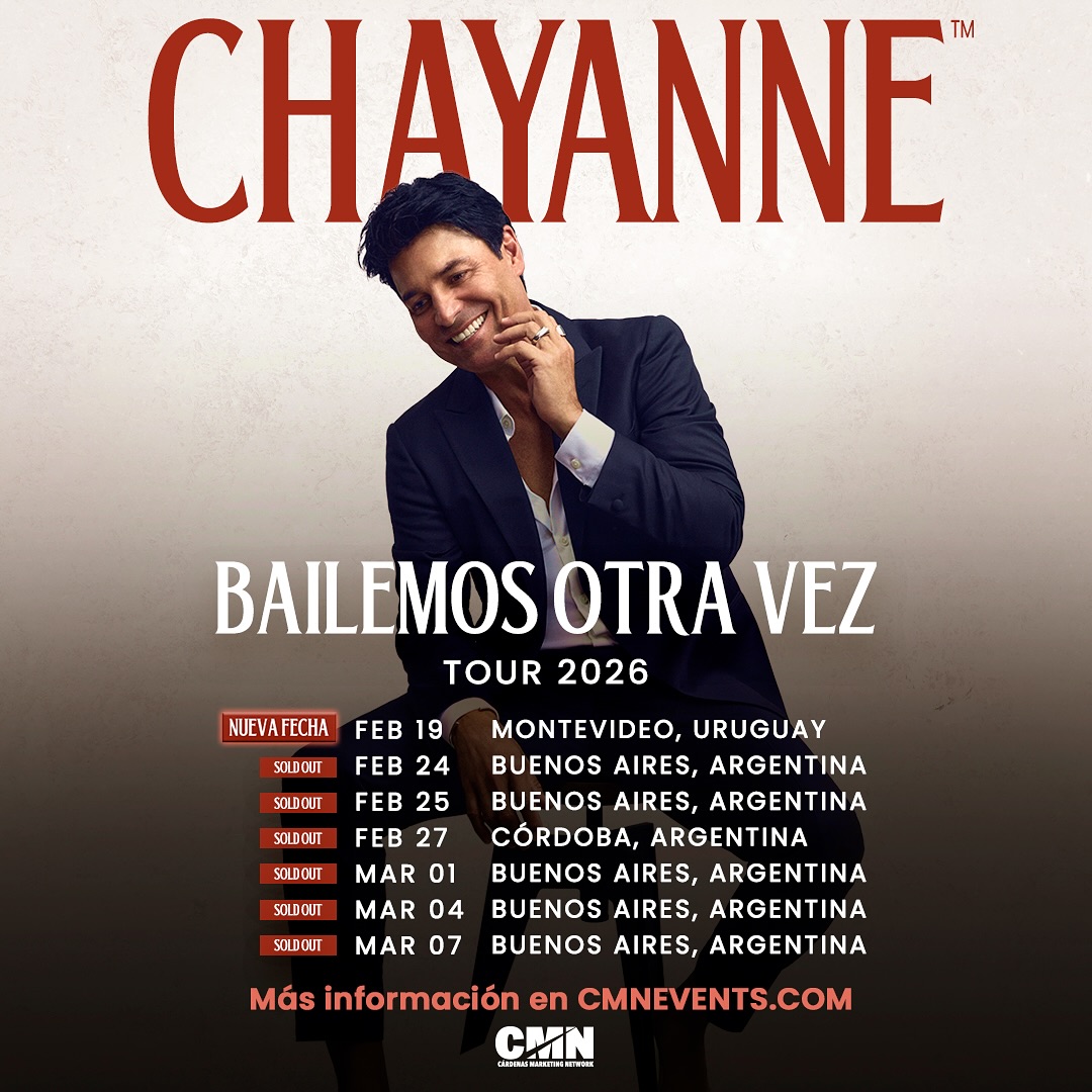 Chayanne Bailemos Otra Vez Tour Poster 2025-2026
